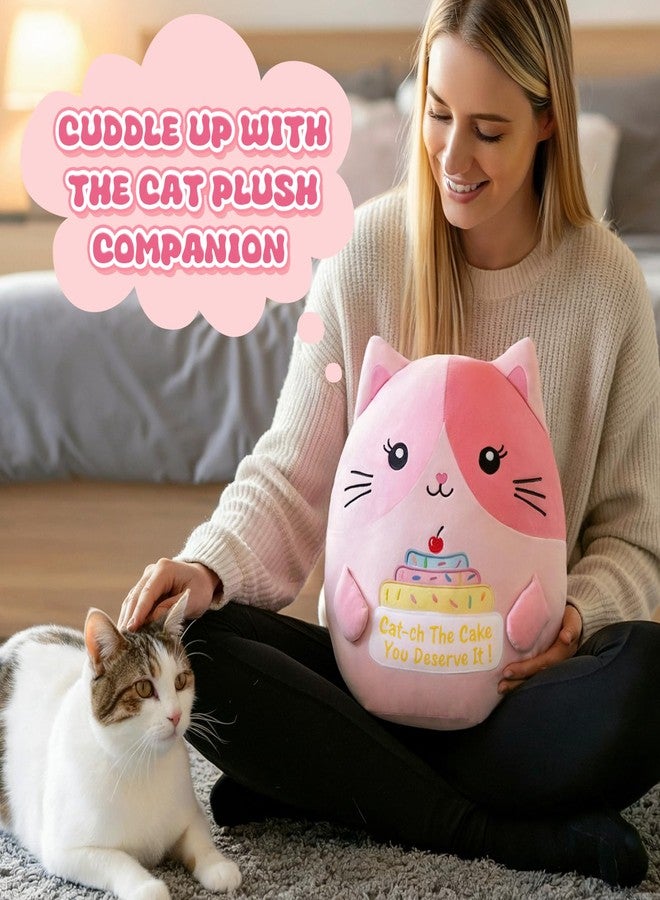 Dalycro 12 Inch Cat Plush Pillow - Cute Stuffed Animal Cat Doll for Women, Soft Plushies Pillow for Bed & Office Decor Birthdays - Image 4